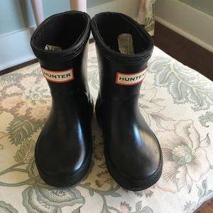 Black toddler hunter rain boots